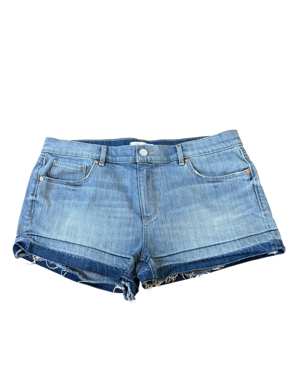 Loft Mid Rise Light Wash Denim Shorts. Size 10